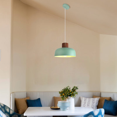 1-light Pedant Light Green Single Pedant Lighting For Kitchen Island Living Room Hallway