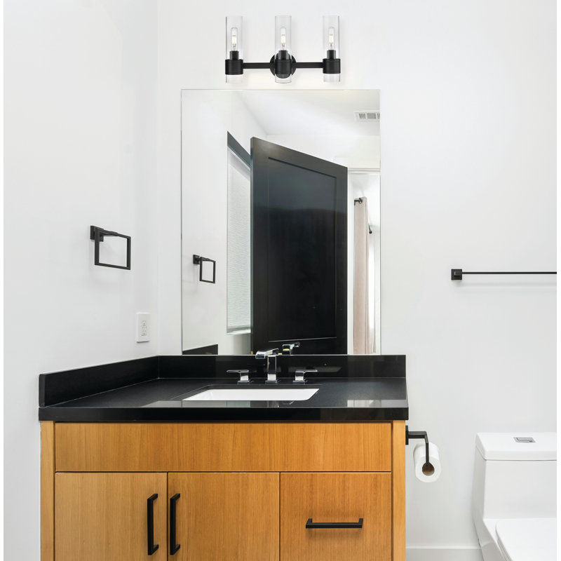 Luminaire de meuble-lavabo 3 lumières 21 po Downtown Urban - Arden , Noir mat