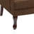 Duward Upholstered Brown Linen Wingback Accent Chair with Rolled Arm and Solid Wood Leg (Set of 2)-1896893031