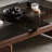 Rectangular Glass  Solid Wood Coffee Table