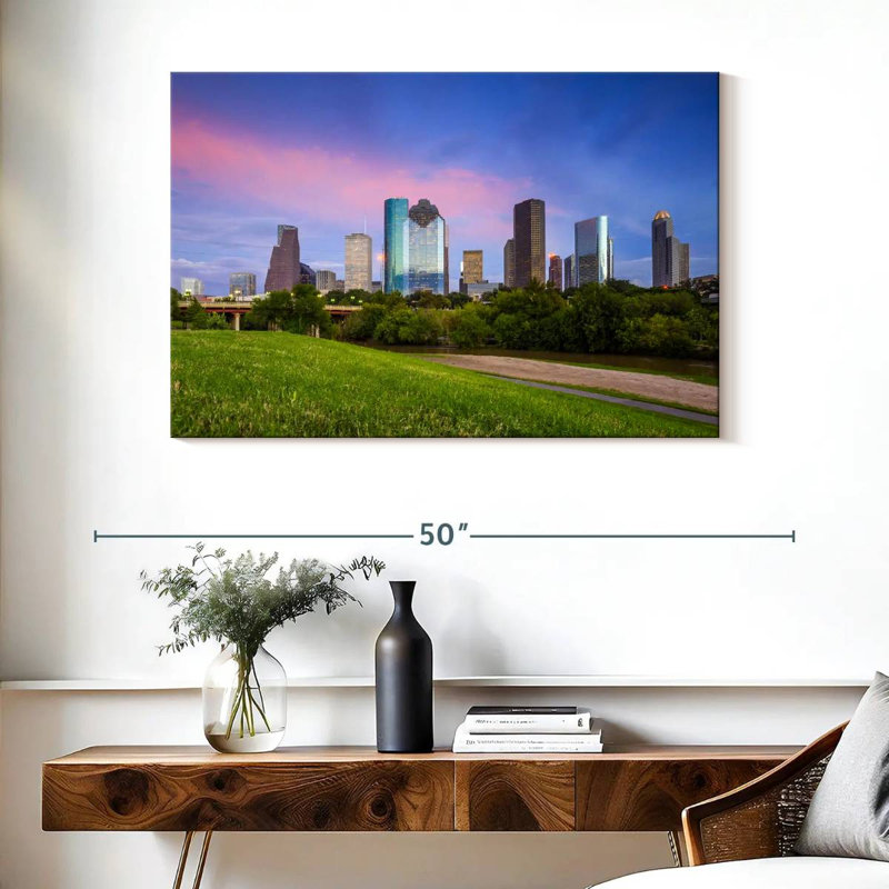 Coucher de soleil Sirci Houston, Texas, H 26 po x l 39 po