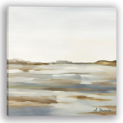 “Coastal Tranquillity” by A. Morris – Wrapped Canvas Wall Art