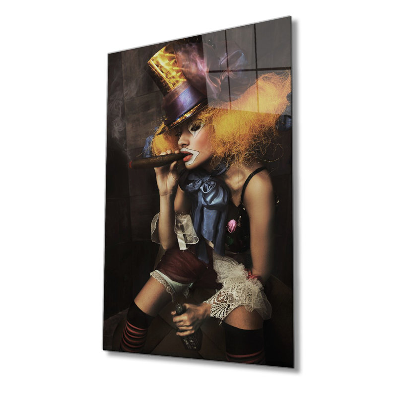 Superbe peinture décorative en verre trempé de 23,6 po x 35,4 po | 100% verre trempé, épaisseur: 0,16 pouce | Parfait pour la décoration intérieure, l'esthétique moderne et l'art mural élégant