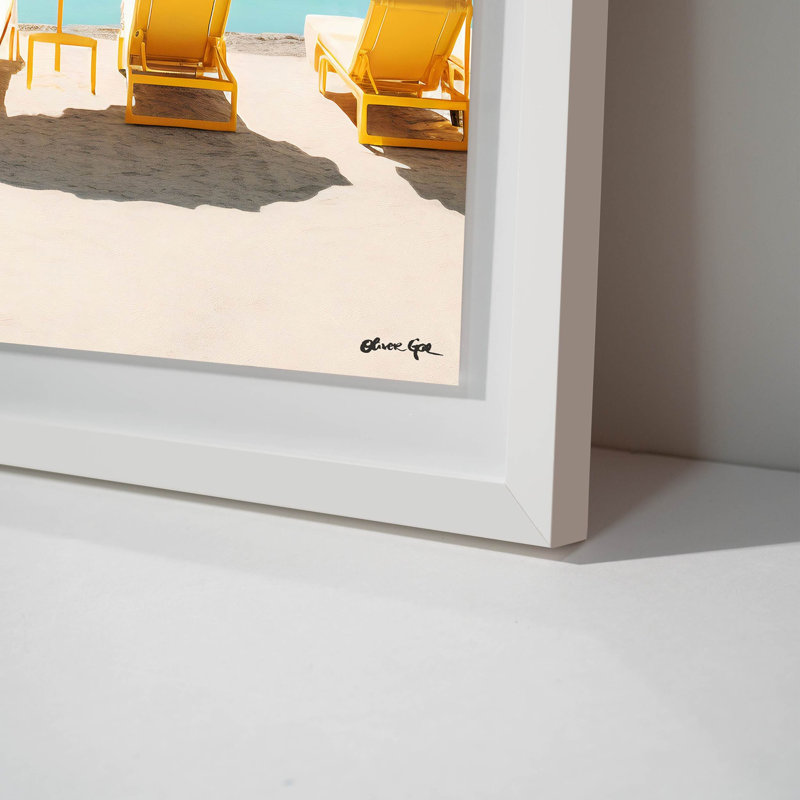 Yellow Spring Lounging Set of 2 Shadowbox Floating by Oliver Gal, 16.5" H x 11.5" W, White