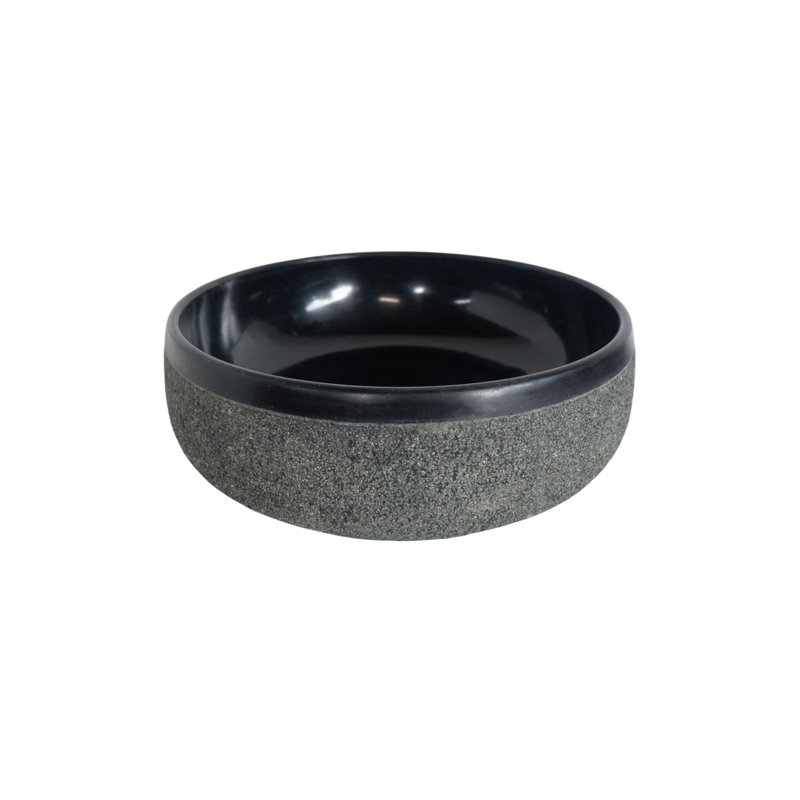 B.o.i 17'' Black Stone Oval Bathroom Sink