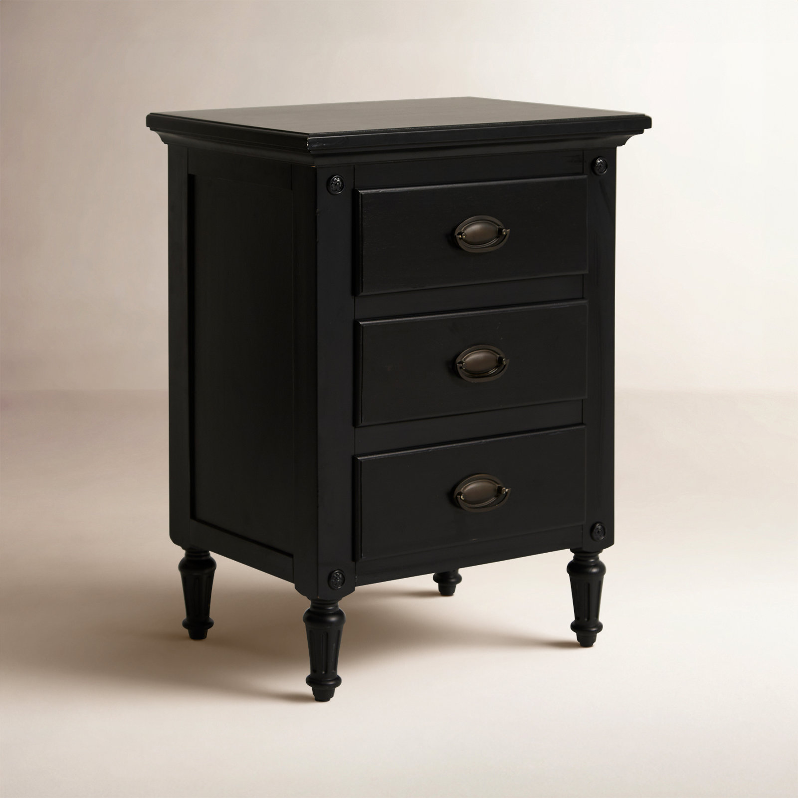 Eros 3 - Drawer Nightstand, Black