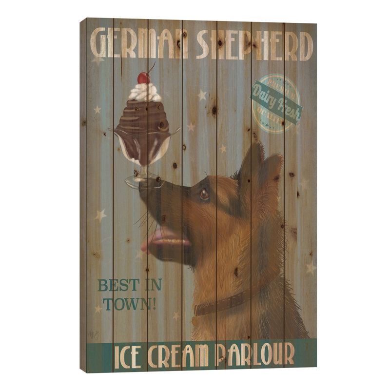 " German Shepherd Ice Cream " by Fab Funky