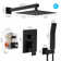 Wall Mounted Shower Head System 12 Inch Stainless Steel Square Rainfull Shower Combo with Valve