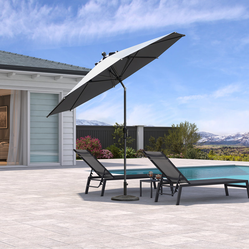 304cm Market Parasol, Light Gray
