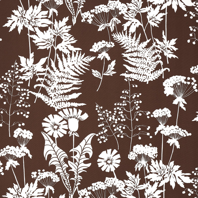 Spring Floral Indoor/Outdoor Fabric, Brown