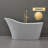 59" x 28" Freestanding Soaking Acrylic Bathtub with Reversible Drain-50499989