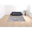 Tapis floral bleu et rose tissé à la machine 9 pi x 12 pi