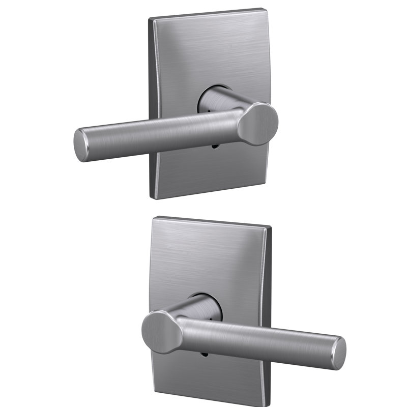 Custom Broadway Non-Turning Lever with Century Trim, Satin Chrome