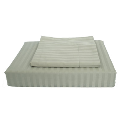 Ensemble de housse de couette à rayures damassé