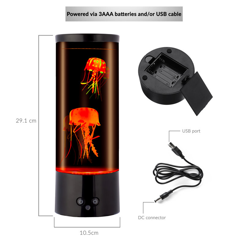 Changing Color Aquarium Jellyfish Motion Lamp With Multi-Functions Remote Control And Premium Low Noise Mechanism Ideal Mood Light For Relaxation And Kid’S Bedroom Night Light