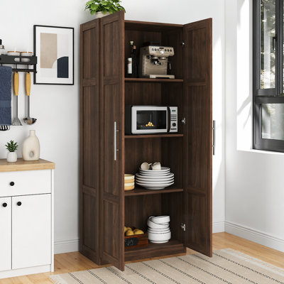 Pantry Cabinet, Kitchen Pantry Storage Cabinets with 2 Door and 3 Shelves, Pantry Storage Cabinet, Cupboard for Kitchen, Dining Room and Living Room