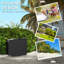 Outsunny Folding Sun Lounger Set of 2 with Canopy, Portable Black