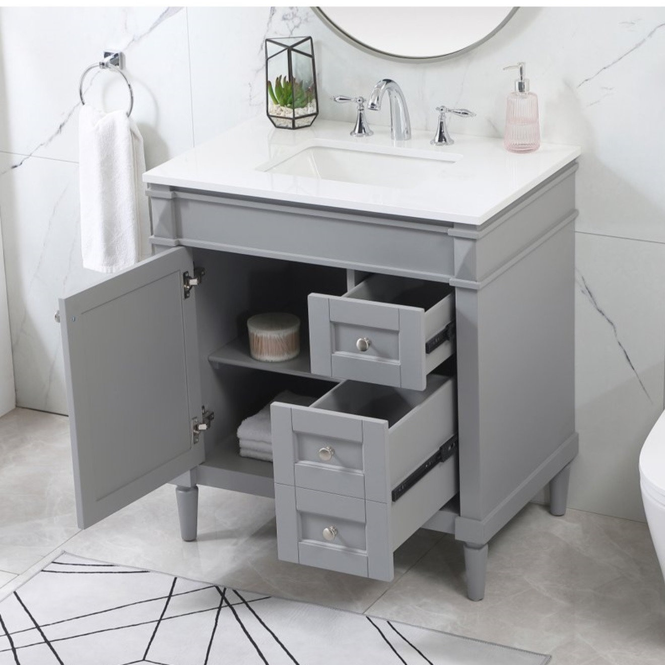 Readington 32'' Single Bathroom Vanity, Gray