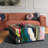 Reverse Printed Beveled Art Glass Cocktail Table Single Coffee Table