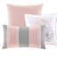 6 pièces de courtepointe, gris / pêche, double / grand, imprimé en coton, design réversible, chaleureux et élégant, 3 coussins décoratifs imprimés en coton 6 pièces, élégance,-131204843-131204842