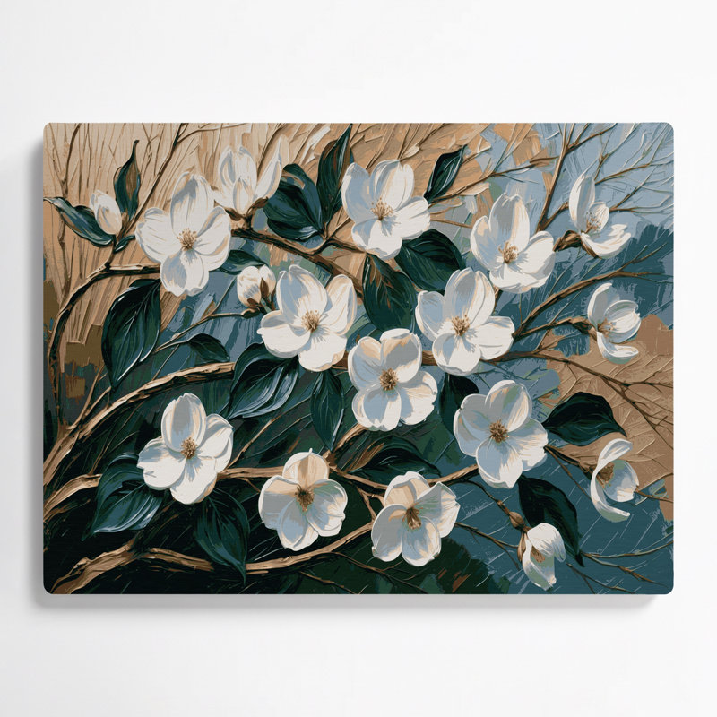 Art mural en métal Botanical Dogwood, H 20 po x l 24 po