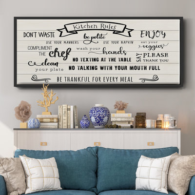 Rules of the Kitchen - Toile encadrée