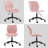 Alberson Armless Velvet Upholstered Ergonomic Task Chair Adjustable Height Swivel Casters-228236444-225830102