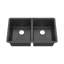 Sinber 32" x 19" Undermount Double Bowl Kitchen Sink with 18 Gauge 304 Stainless Steel Black Finish