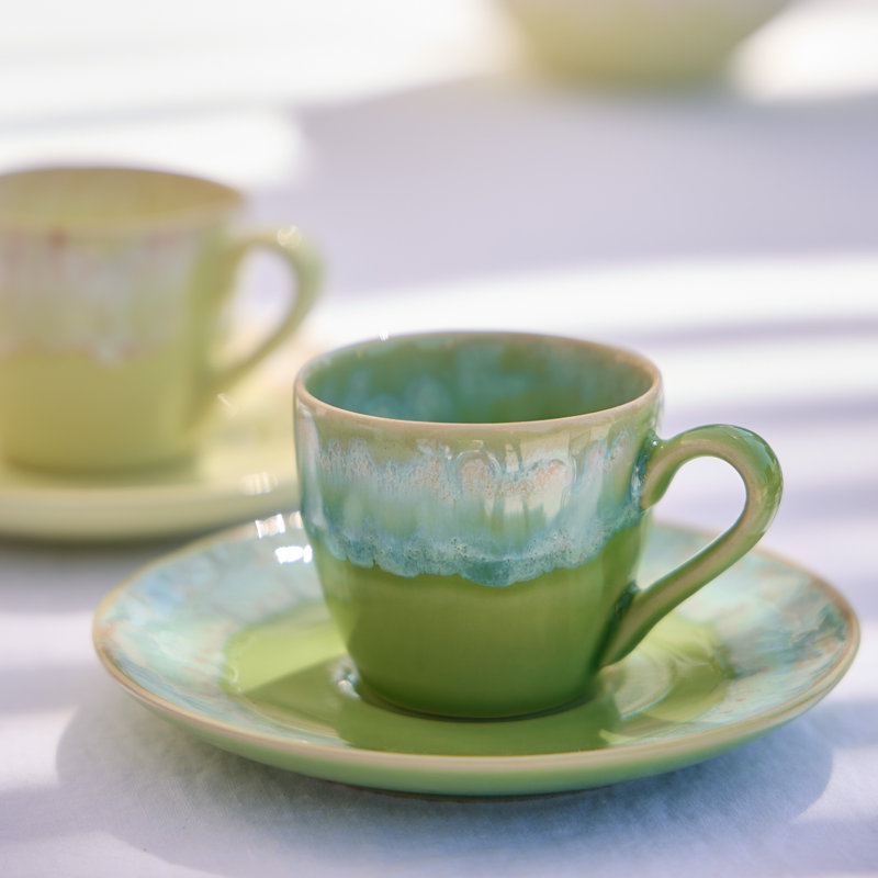 Tasse à café en grès Taormina, Vert