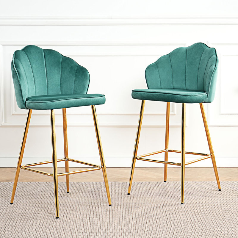 Ensemble de 2 chaises d'appoint rembourrées, Vert