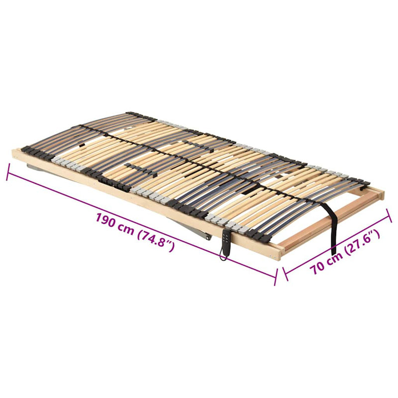 Slatted Bed Base with 42 Slats 7 Zones Frame Multi Sizes Multi Models, 70 x 200cm