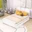 Grand lit plateforme en bois avec lit gigogne et 2 tiroirs-1157278417