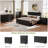 Black 3-Drawer Fluted Wide Wooden Dresser, Modern Storage Organizer