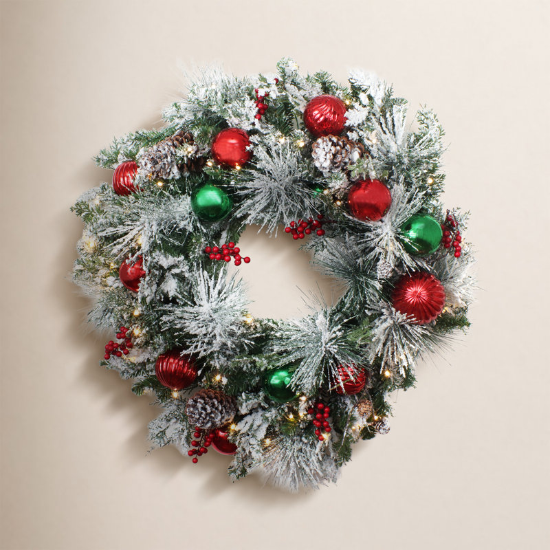 Couronne givrée 30 po avec lumières DEL The Holiday Aisle®