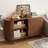 55'' Sideboard Storage Cabinet With Doors And Shelves - Credenza Storage Cabinet For Office, Bedroom Storage Cabinet, Hallway Storage Cabinet, Console Storage Cabinet-752732138