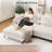 Chenille Upholstered 3-Seater L-Shaped Sofa With Chaise And Wide Back Cushions-1140891071