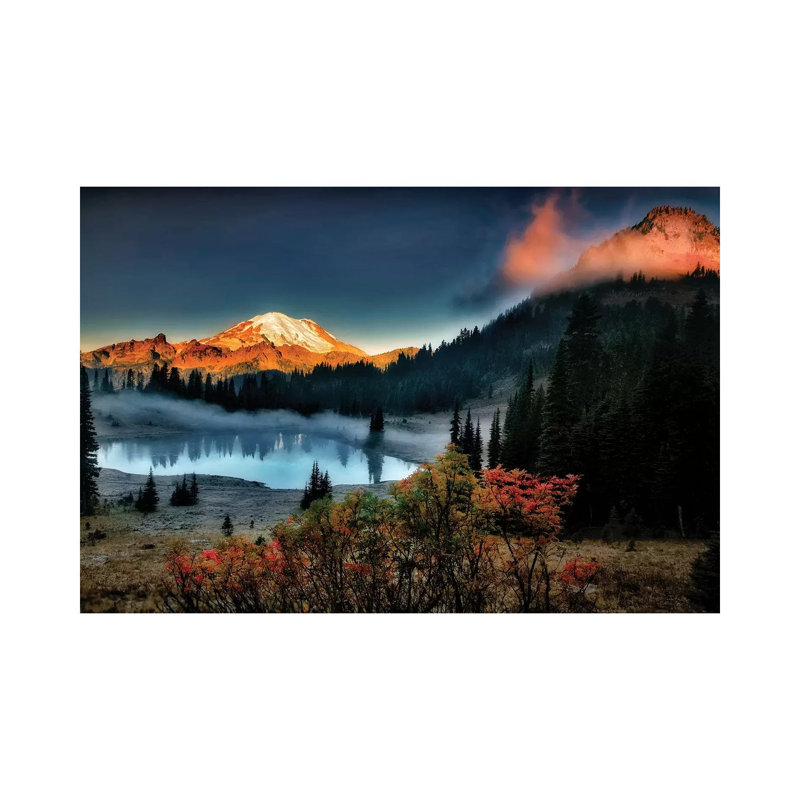 Rainier Sunrise by Dennis Frates - Print on Canvas, Wrapped Canvas, 45.72cm H x 66.04cm W x 3.81cm D