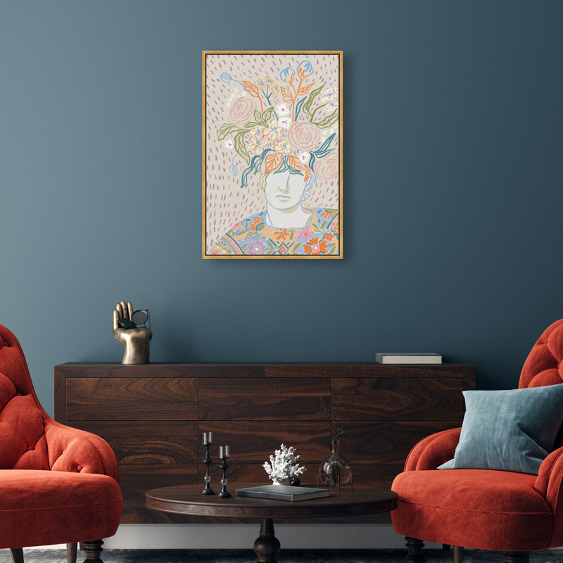 Flourishing Print by Oliver Gal, 31"H x 21"W, Gold Floater Frame