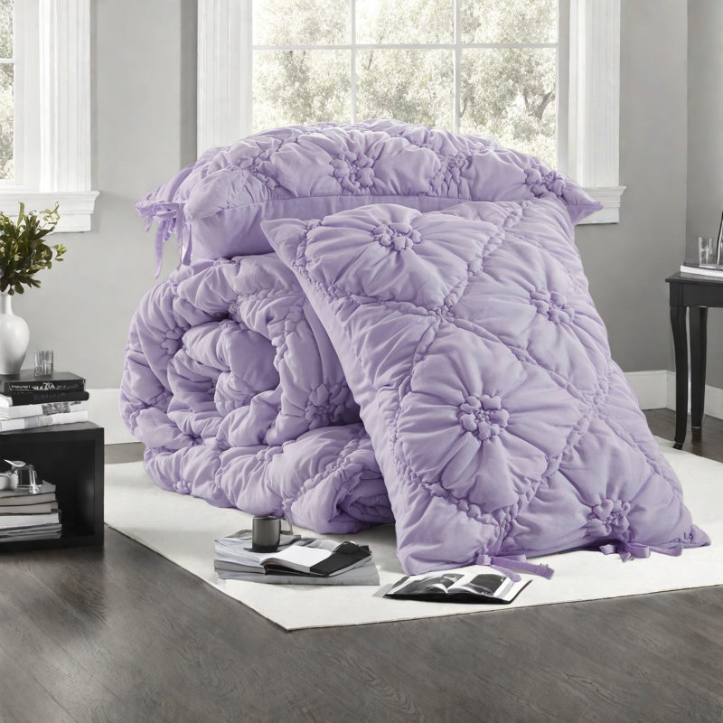 Soft Floral King Bedding Set, Microfiber Comfort, All-season Shabby Chic