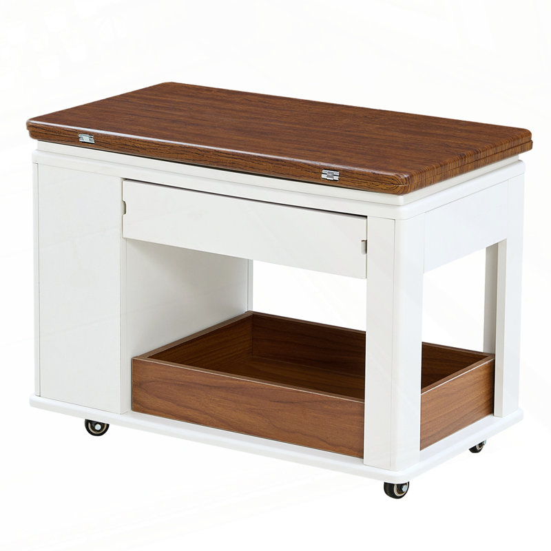 Table basse moderne et multifonctionnelle, Blanc
