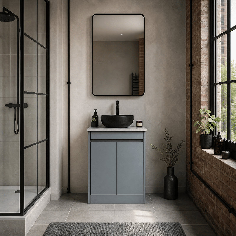 Havana 620 mm Bathroom Vanity, Coastal Grey, Coastal Grey