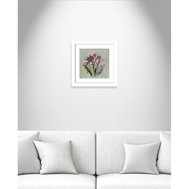 «Botanical Posters», Jardin Botanique II, cadre photo, H 18,5 po x l 18,5 po x P 1,25 po, Blanc