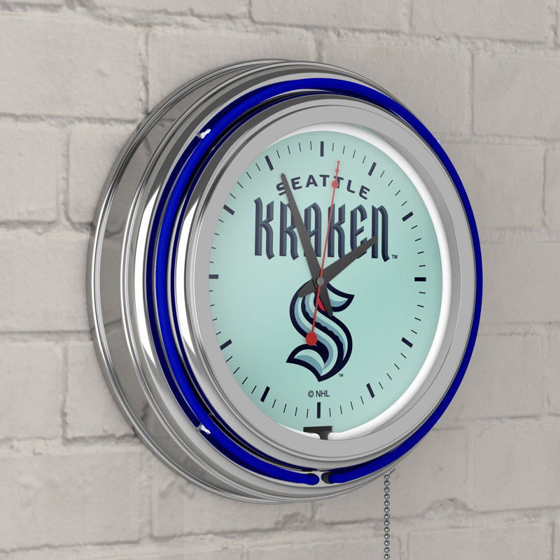 Metal Wall Clock, Blue