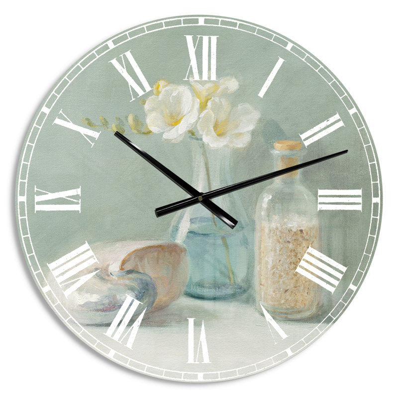 Horloge murale Pastel Bath II - Farmhouse, Petit