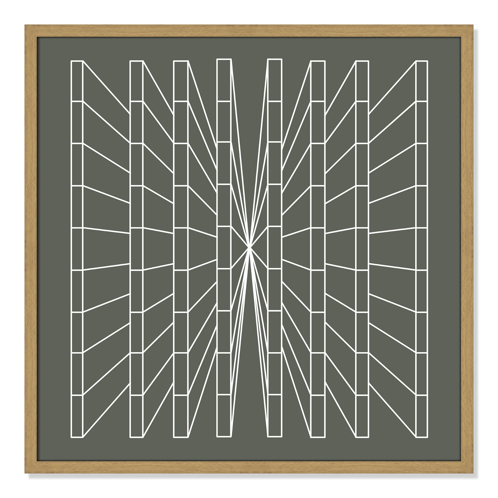 Olive Perspective by Sandi Hauanio, 27.5" H x 27.5" W x 0.75" D, Natural Wood Grain