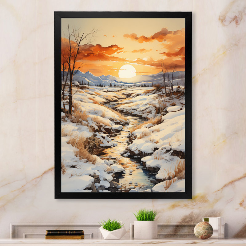 «Lashaunti Alaska Arctic Sunset II», reproduction d'art sur toile, H 40 po x l 30 po x P 1,5 po, Noir