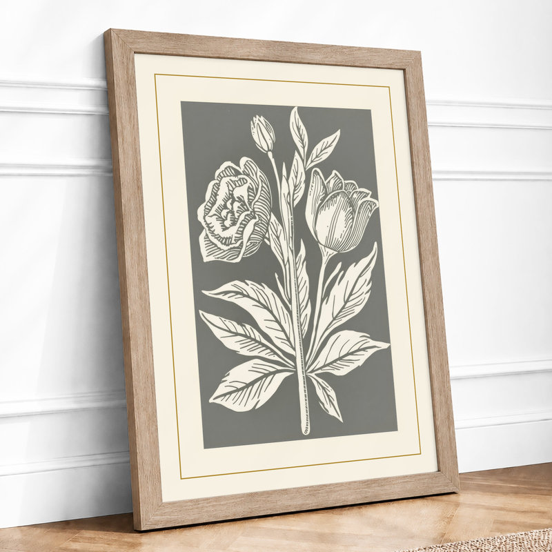 Classical Study Botanical - Framed Print, A2 - 59.4 x 42.0 cm, Oak