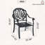 Ensemble de chaises de patio en aluminium coulé 6 pièces avec design empilable