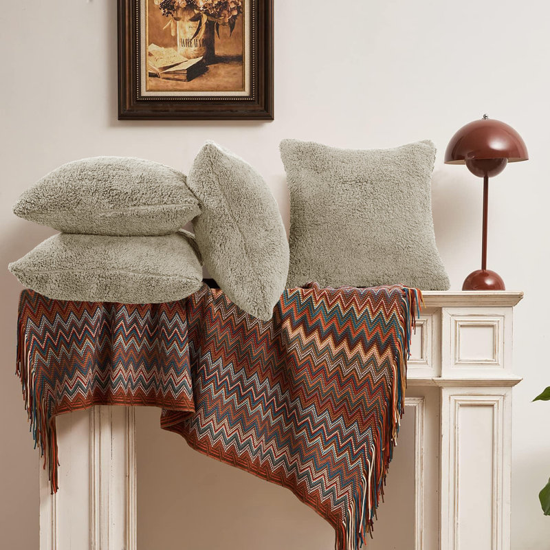Housse de coussin Aspa, Gris plume