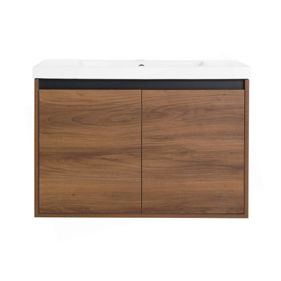 Luxurious Bathroom Vanity With Resin Countertop Sink And Premium Hardware Set